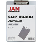 JAM Paper Aluminum Clipboards, 9" x 13", Silver, (331ALCsi)-Made from aluminum