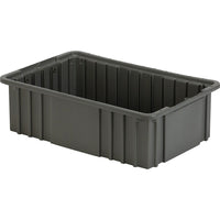 Lewis Bins+, Divider Box, Polyethylene, 15.5" W x 9.9" D x 5" H, Grey - 5 Pack-Colour: Grey