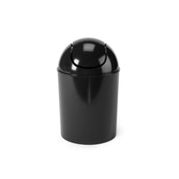 Umbra Mini Can - High-Gloss - Black-This stylish swing lid can is a practical addition to any room