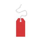 Jam Paper Gift Tags with String - Tiny - 2 3/4" x 1 3/8" - Red - 100 Pack-Red Gift Tags