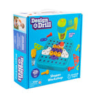 Educational Insights Design & Drill Shapes Workshop - Multicolor-Kids drill set - Busy builders use a kid-friendly power drill toy, decorative design plates, and matching bolts to create colorful works of art