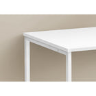 Monarch Specialties 7775 40" Computer Desk - White/White Metal-Modern industrial style in a compact design suitable in any work space with sturdy coated white metal legs