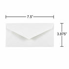 JAM Paper Monarch Commercial Envelopes - 3.875" x 7.5" - White - 50 Pack -Quantity: 50 envelopes per pack