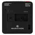 Marathon Analog Alarm Clock with Auto Night Light, Black/White (CL030053BK-WH)-Two AA batteries are included in the box