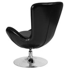 Flash Furniture Egg Series Black Leather Side Reception Chair-Integrated Curved Arms