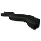 Flash Furniture HERCULES Alon Series Black LeatherSoft Reception Configuration, 8 Pieces-Contemporary Reception Set