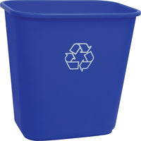 Staples Blue Recycling Wastebasket - 7 Gallon-Blue colour helps distinguish the recycling wastebasket for easy sorting of recyclable materials