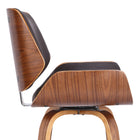 Armen Living Tyler 26" Mid-Century Swivel Counter-Height Bar Stool - Brown-Spot Clean