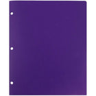 JAM Paper Plastic Heavy Duty 3 Hole Punched Two Pocket School Folder, Purple, 12 Pack (383HHPpug)-5