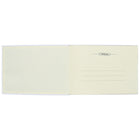 Winnable Guest Book – 10" x 7" – 50 Sheets – White-Padded and stitched leather-like white cover