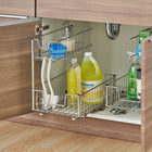 TRINITY Sliding Undersink Organizer, Chrome (TBFC-2204)-Organizers can be attached to wire shelving 18" deep
