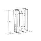 Azar Displays 7.88" x 4.63" x 1.25" Tri-Fold Modular Crystal Styrene Brochure Holder, 10 Pack (252328)-Single tri-fold pocket wall mount