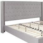 Flash Furniture Riverdale King Size Tufted Upholstered Platform Bed - Light Grey Fabric-Light Grey Fabric Upholstery