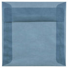 JAM Paper Square Translucent Vellum Envelopes - 6.5" x 6.5" - Surf Blue - 25 Pack -Colour: White