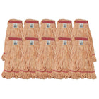 Johnny Vac Synthetic String Mop Replacement Head - Medium - Orange-Medium
