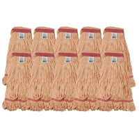Johnny Vac Synthetic String Mop Replacement Head - Medium - Orange-Medium