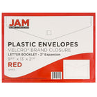 JAM Paper Plastic Envelopes with VELCRO Brand Closure, 2 Expansion, Letter Booklet, 9.75 x 13, Red Poly, 12 Pack (218V2re)-These smart looking document carriers will keep your paperwork organized, are easy to reference, and keep your documents well protected from the elements