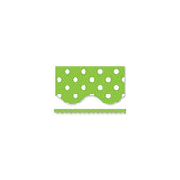 Teacher Created Resources P-12th Grades Scalloped Bulletin Board Border Trim, Lime Mini Polka Dots, 108 Pack (TCR4669)-Colour: Green