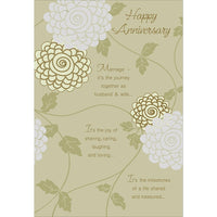 Rosedale 5-1/2" x 8" Happy Anniversary Greeting Cards And Envelopes, 12 Pack (15048)-Printed on premium uncoated card stock