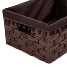 Truu Design Woven Paper Storage Baskets with Pom-Pom Liner, 11 x 15 inches, Brown-Great way to neatly store and organize all your household items