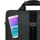 Vangoddy Laptop Shoulder Bag 15" - Grey/Black-Interior includes two main pockets, one side with a dedicated laptop pocket, the other for tablets & notebooks, dedicated slots for 4 credit cards