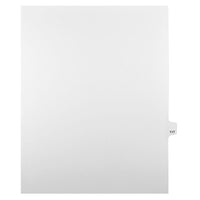 Mark Maker Legal Exhibit Index Tab White Single Tabs, 1/25th Cut, Letter Size, No Holes, Number 117, 25 Pack-White Single Tabs, 1/25th Cut