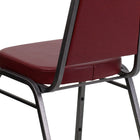 Flash Furniture HERCULES Series Trapezoidal Back Stacking Banquet Chair with Silver Vein Frame - Burgundy Vinyl-Seamless Back Panel