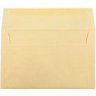 JAM Paper A10 Invitation Envelopes, 6 x 9.5, Parchment Antique Gold Yellow Recycled, 250 Pack (12514H)-Blank interior for personalized message