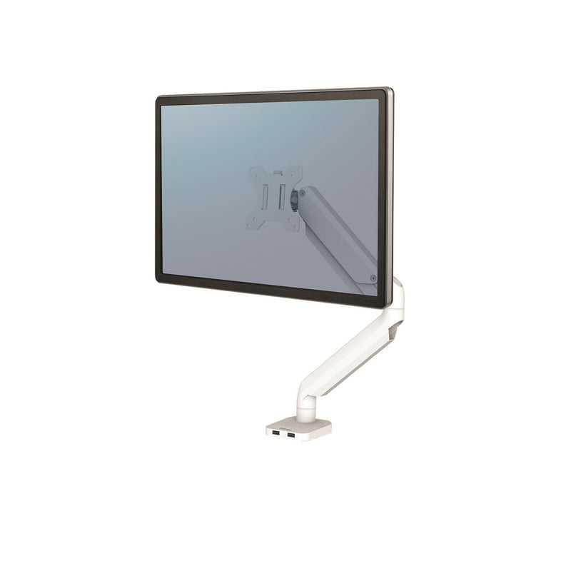 Fellowes Platinum Series Single Monitor Arm - White | staples.ca