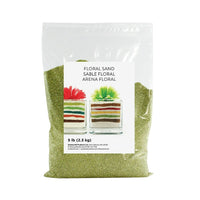 Sandtastik Floral Coloured Sand, 5 lb (2.3 kg) Bag, Kiwi-Coarse grain with natural sparkle throughout