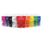 JAM Paper Circular Coloured Papercloops, Assorted Round Paper Clips, 9 packs of 50 clips, 450 Pack (221812619)-Assorted