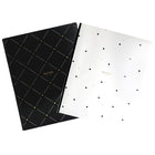 Hilroy West Village Pocket & Prong Portfolio - 11-5/8" H x 9-5/16" W - Black/White-2 horizontal pockets