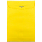 JAM Paper 6 x 9 Open End Catalog Envelopes with Clasp Closure, Brite Hue Yellow, 100 Pack (87972)-Size: 6" x 9"