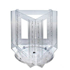 Azar Displays 11.5" x 9" Letter Size 3-Pocket Revolving Modular Crystal Styrene Brochure Holder (252320)-Revolves on 9" clear base
