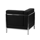 Flash Furniture HERCULES Imagination Series Contemporary Black Leather Left Corner Chair with Encasing Frame-Contemporary Style