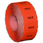 Meto 2026 2-Line FluorescentRed SALE Labels 1125/RL, 12 Pack-Wavy edges designed to catch customer's attention