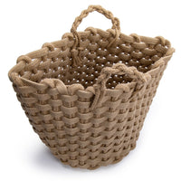 Truu Design Chunky Braided Jute Storage Basket, 11.75 x 11.75 inches, Beige-Measurement: the storage basket measures 14"L x 11"H x 16"W in dimensions