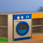 Flash Furniture Bright Beginnings Commercial Grade Wooden Kid's Washing Machine with Integrated Storage and Turning Knobs-Assembles in One Hour or Less