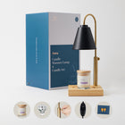 HABITU Height-Adjustable Candle Warmer Lamp with Lavender Candle - Black-Safe flameless alternative to candles