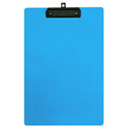 Geo Plastic Clipboard, Legal, 9" x 15", Light Blue, 12 Pack-Clipboard made of strong plastic with retractable hook.