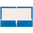 JAM Paper Glossy Two Pocket Presentation Folders, Royal Blue, 100 Pack (AMP00334B)-Size: 9-1/4" x 11-1/2"