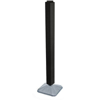 Azar Displays 48" x 4" x 4" Standard 4-Sided Interlocking Pegboard Display Tower, Black (700225-BLK)-Revolves on a weighted base