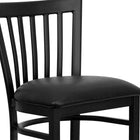 Flash Furniture HERCULES Series Black School House Back Metal Restaurant Barstool - Black Vinyl Seat-2.5'' Thick Foam Padded Seat