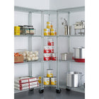 TRINITY EcoStorage 4-Tier 72" Corner Wire Shelving Rack with Wheels, Chrome (TBFZ-0909)-EcoStorage finish represents eco-friendly production - No toxic chemicals are released into the environment during the production of this product