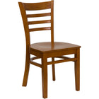 Flash Furniture HERCULES Series Ladder Back Cherry Wood Restaurant Chair-800 lb. Weight Capacity