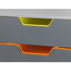 Durable Varicolour 5-Drawer Desk Storage Box - Grey-11"H x 11-1/2"W x 14"D