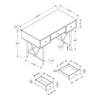 Monarch Specialties 7671 48" Computer Desk - Cherry/Black Metal-Assembly required: Illustrated instructions and all hardware are provided for convenience (additional tools may be needed