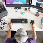 Logitech MX Keys Advanced Wireless Illuminated Keyboard for Mac - Space Gray-USB-C rechargeable. Full charge lasts 10 days - or 5 months with backlighting off