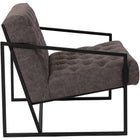 Flash Furniture HERCULES Madison Series Retro Grey Leather Tufted Lounge Chair-Slanted Arms