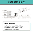 ShoppingAll Under Desk Cable Management Mesh Tray -  White-User Friendly Design: Precisely engineered design details of the product start from 70 degrees wire angle to prevent scratches, smooth powder-coated surface to protect wires, and 109 degrees radian design to accommodate more items